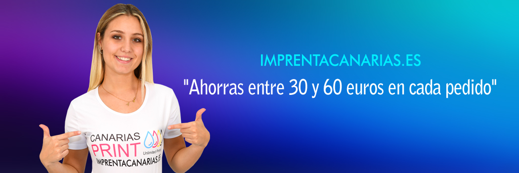 Con imprenta Las Palmas ahorras más de 30 a 60 euros por cada pedido. con otras imprentas pagas más