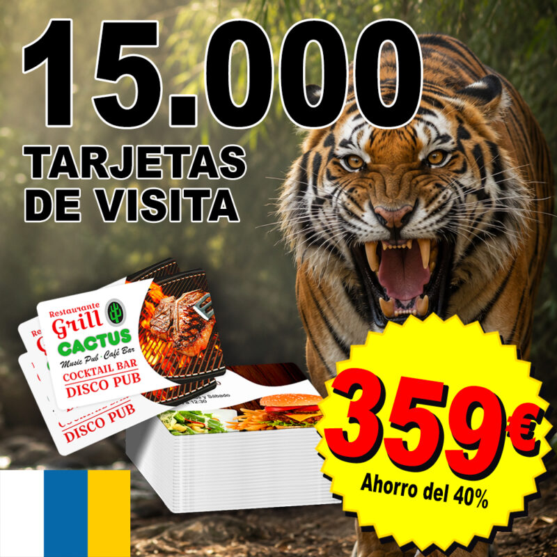 PACK EMPRESA 15.000 Tarjetas de visita