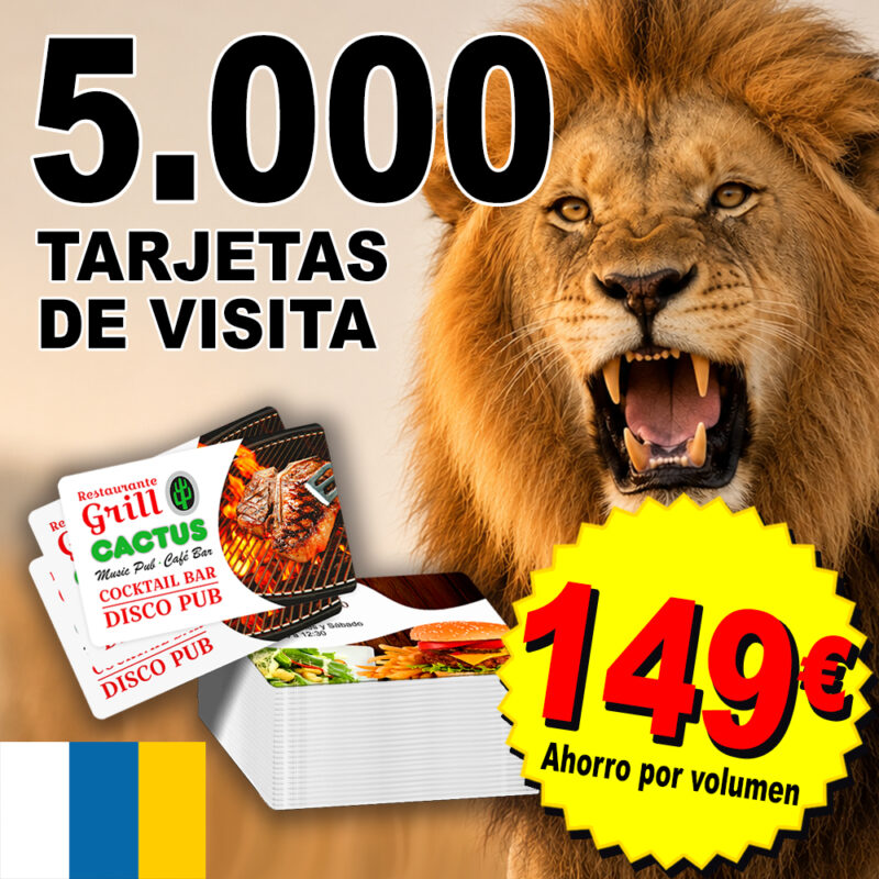 PACK PROFESIONAL 5.000 Tarjetas de visita