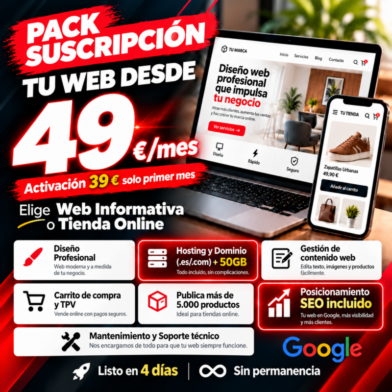 PACK SUSCRIPCIÓN WEB